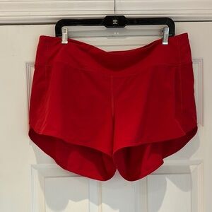 Lululemon Speed Up 4” high rise Women's Red Shorts